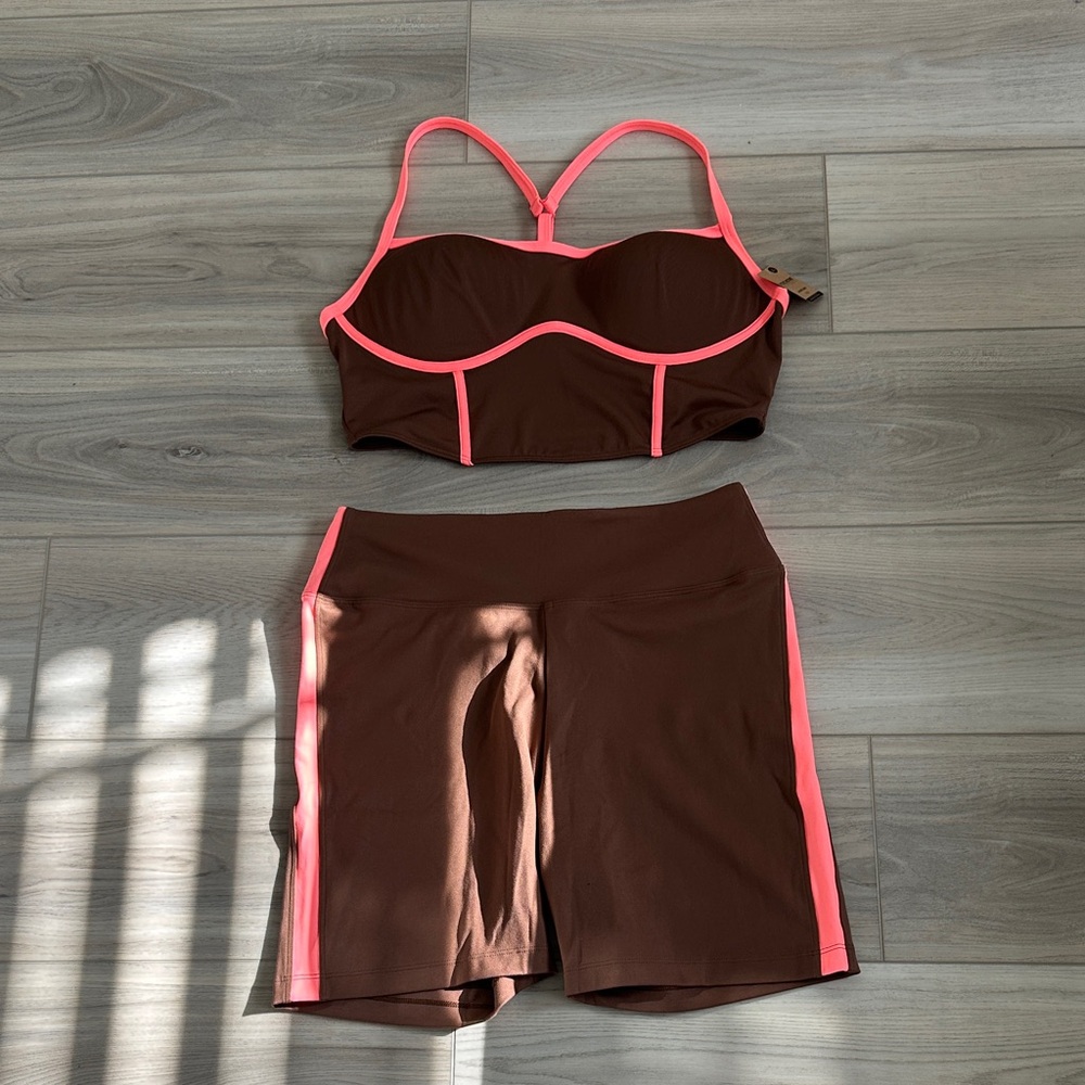 PINK Victoria's Secret Brown and Pink Activewear